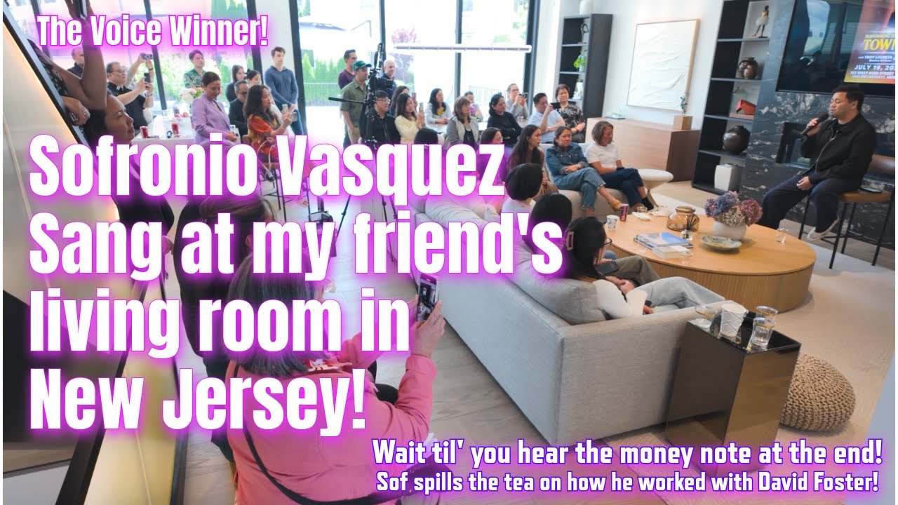 IMPOSSIBLE DREAM: SOFRONIO VASQUEZ sings the Impossible Dream at my friend's home in New Jersey!