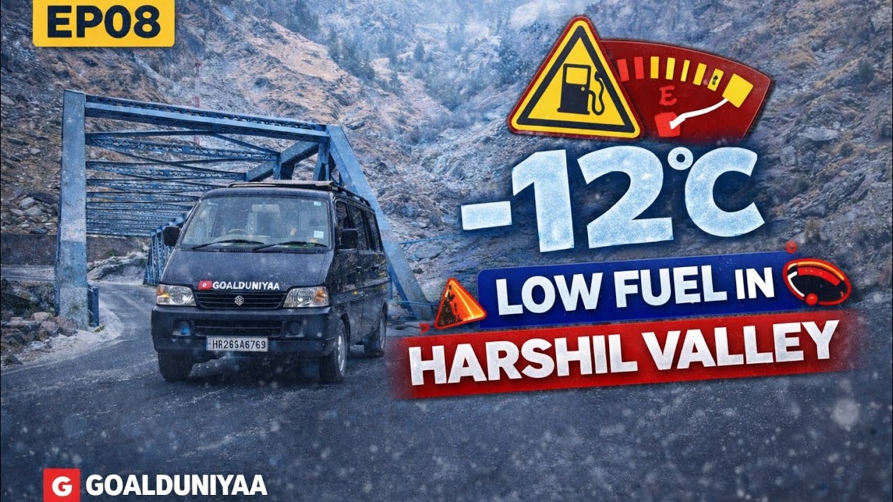 Surviving -12°C in Harshil Valley with Low Fuel ⛽ | Mushkil To Hai EP08