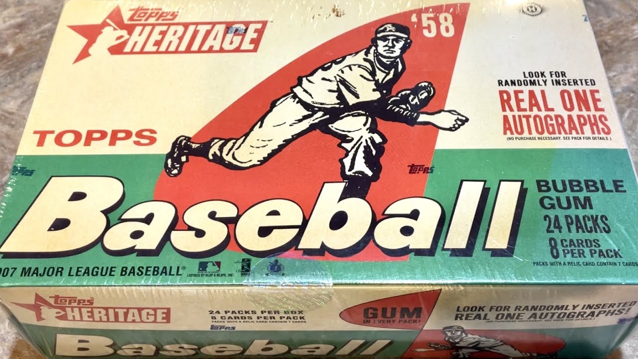 I ATE THE GUM!  2007 TOPPS HERITAGE FEATURING THE 1958 TOPPS DESIGN (Throwback Thursday)
