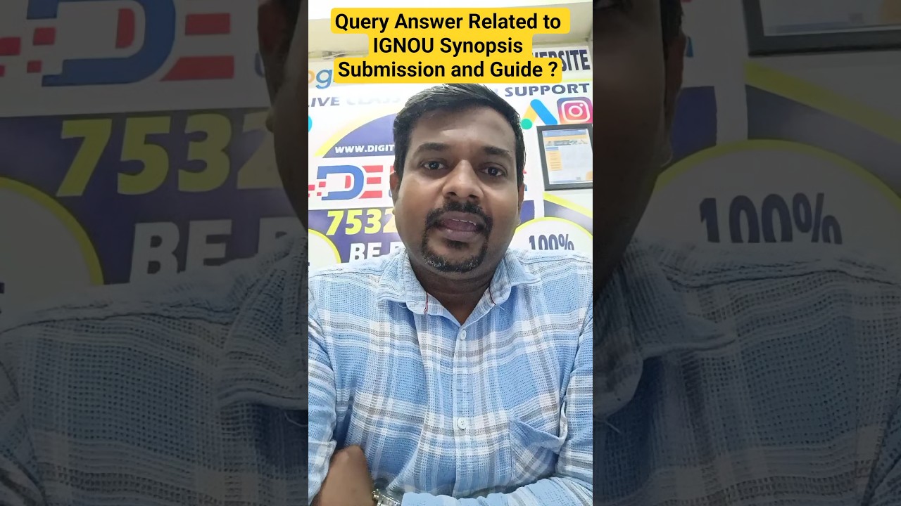 IGNOU Synopsis Guide Submission date kya honi chahiye Doubts Solved #projectproposal #ignousynopsis