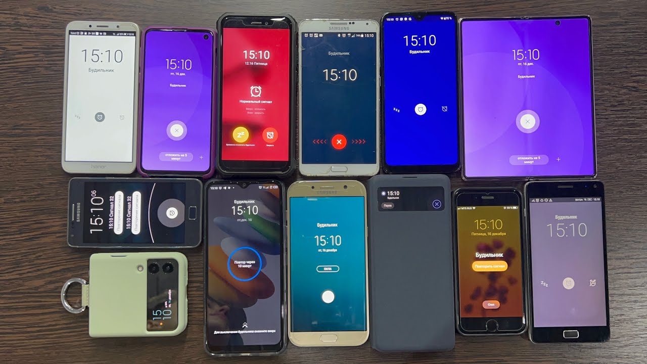 Many Alarm Clocks Ring instantly 13 phones Cool Models IPhone/Samsung/Lenovo/Realme Z Fold3/Flip/S22
