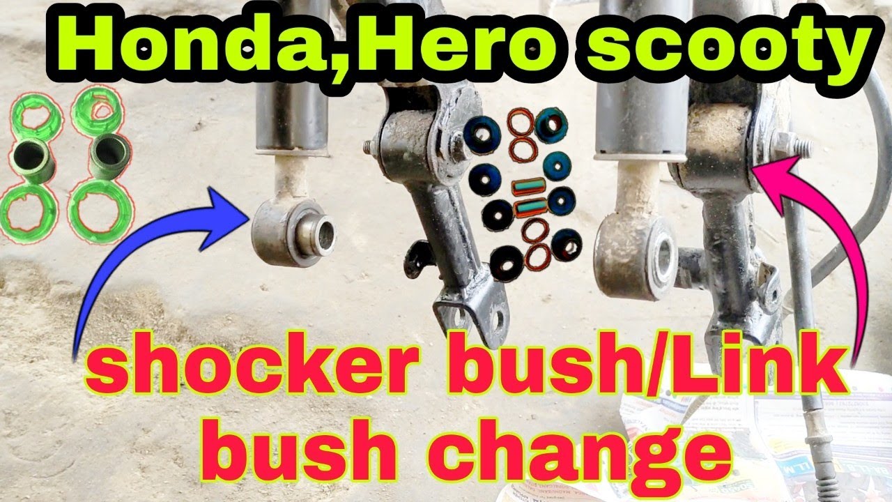 Activa front bush,Honda activa arm bush setting,activa link bush change