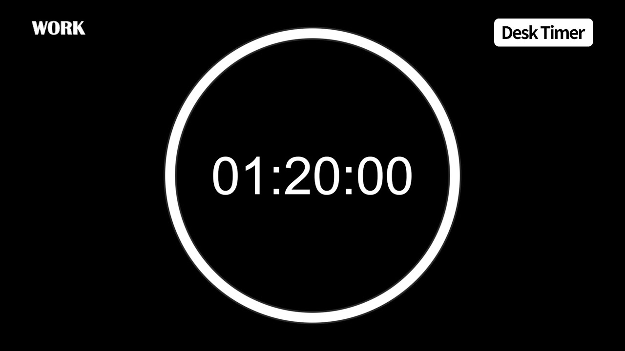 80/10 Pomodoro Timer (No Music) | 5 X 80min | 7:30:00 Focus Timer