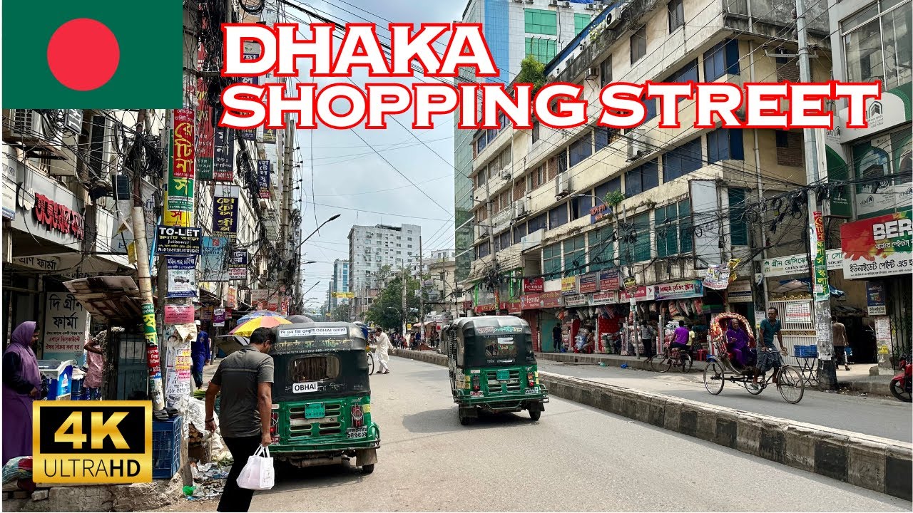 [4K] Shopping Street, Dhaka, Bangladesh 🇧🇩🐧 Nonstop Walking Tour