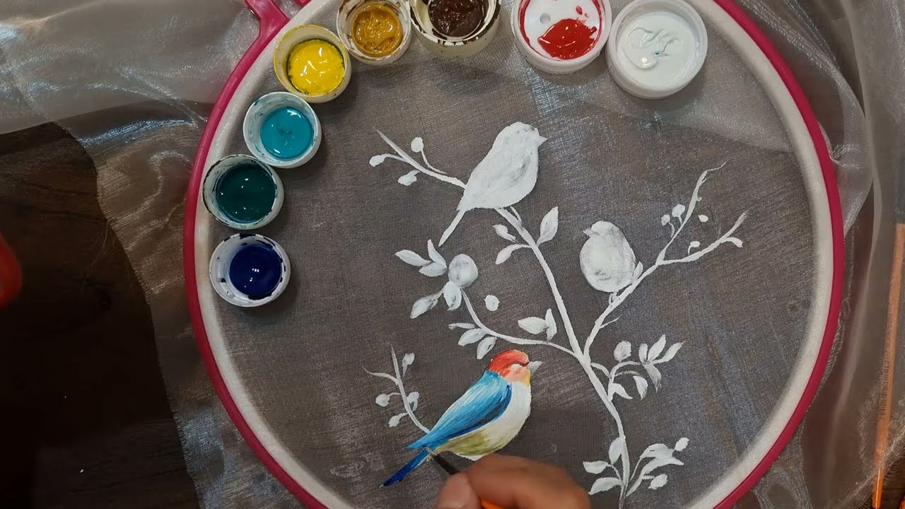 Delicate Glass Silk Painting