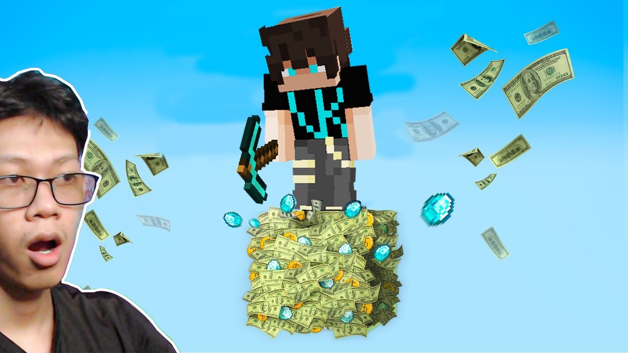 ជីវិតនៅលើលុយមួយដុំ ក្នុង Minecraft !!!!