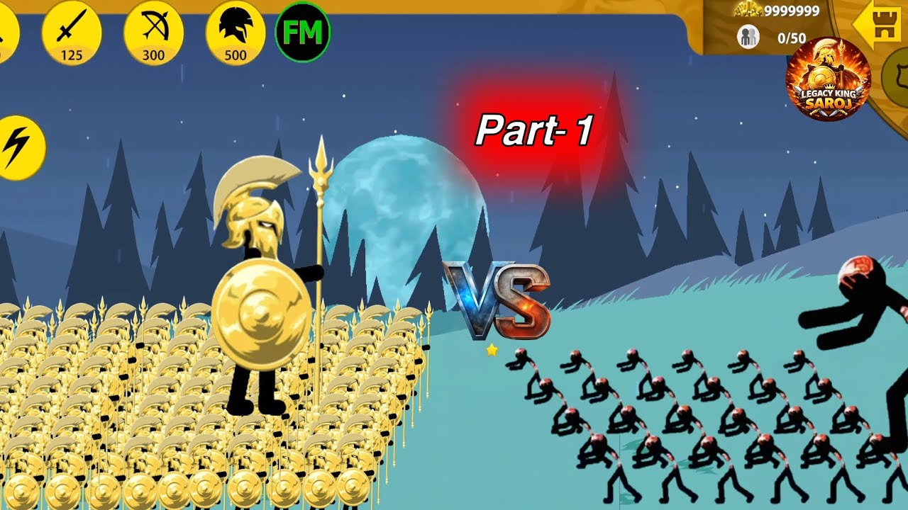 Golden Spartan Army vs Giant Stickman Army | Epic Battle Part-1 | Stick War Legacy Gameplay