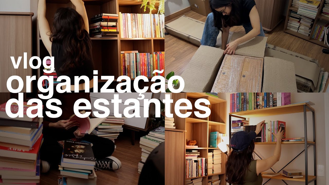 tenho uma ESTANTE NOVA! vlog de organização das estantes 📚