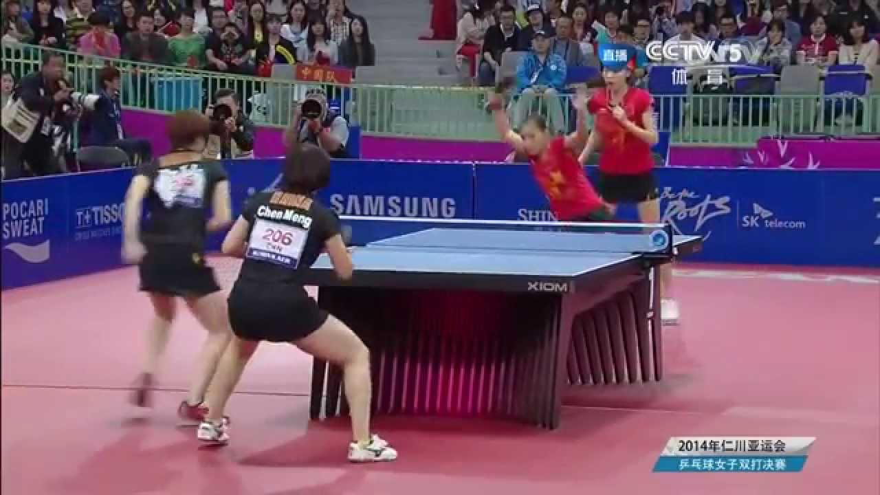 2014 Asian Games WD-Final: Liu Shiwen/Wu Yang - Cheng Meng/Zhu Yuling [HD] [Full Match/Chinese]