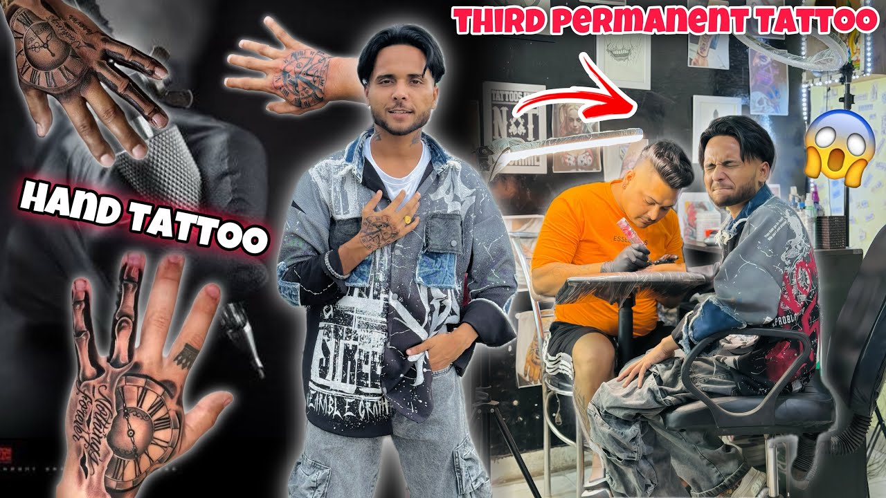 MY THIRD PERMANENT TATTOO😱 * Very Painful * HAND TATTOO || Official Rahul
