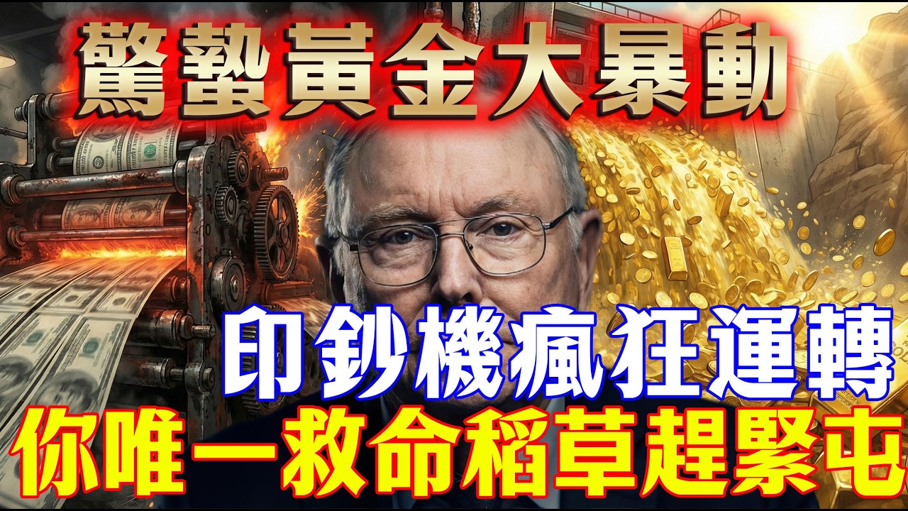 查理芒格：驚蟄一聲雷，黃金為何突然大暴動？別被新聞騙了！這才是印鈔機瘋狂運轉下，你唯一能抓住的救命稻草！