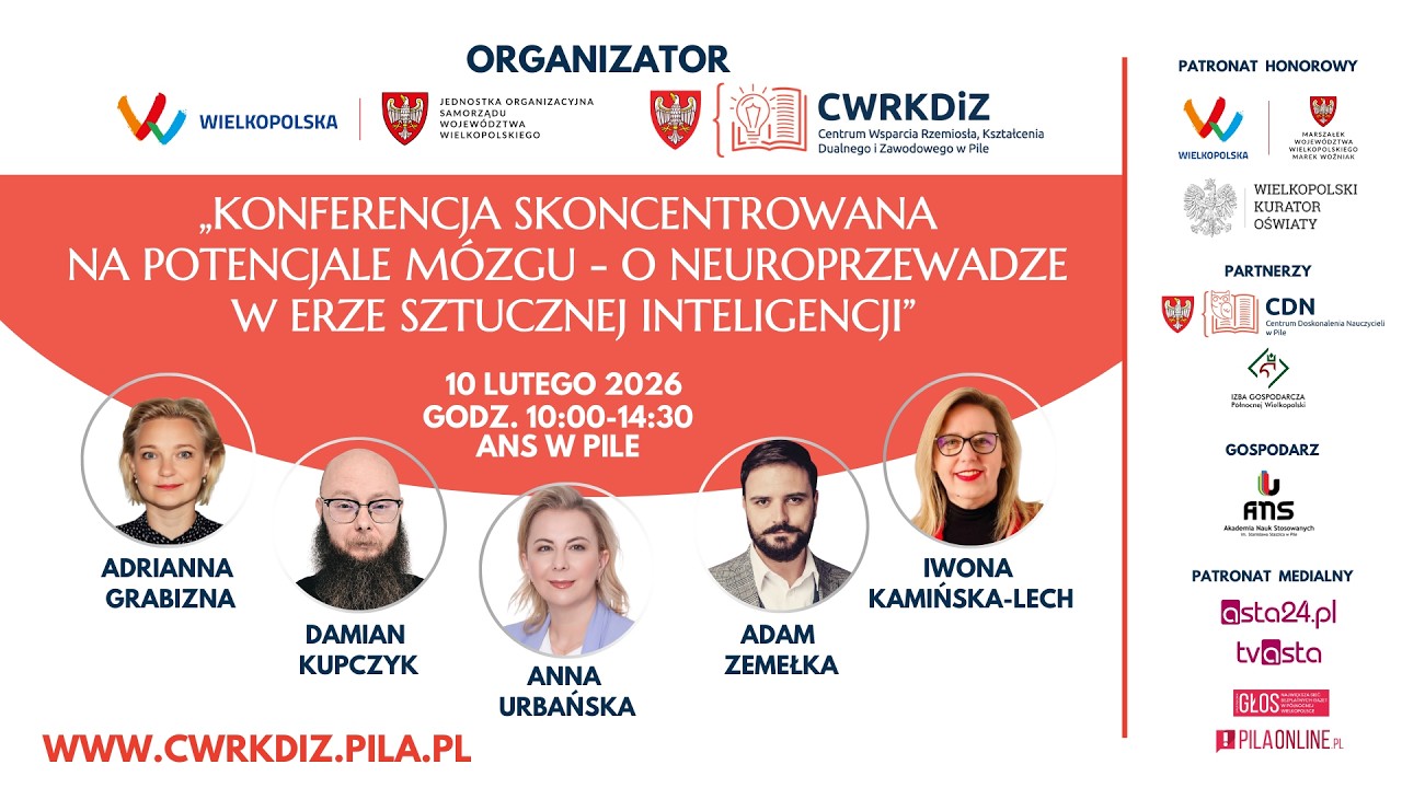 Konferencja skoncentrowana na potencjale mózgu - o neuroprzewadze w erze sztucznej inteligencji.