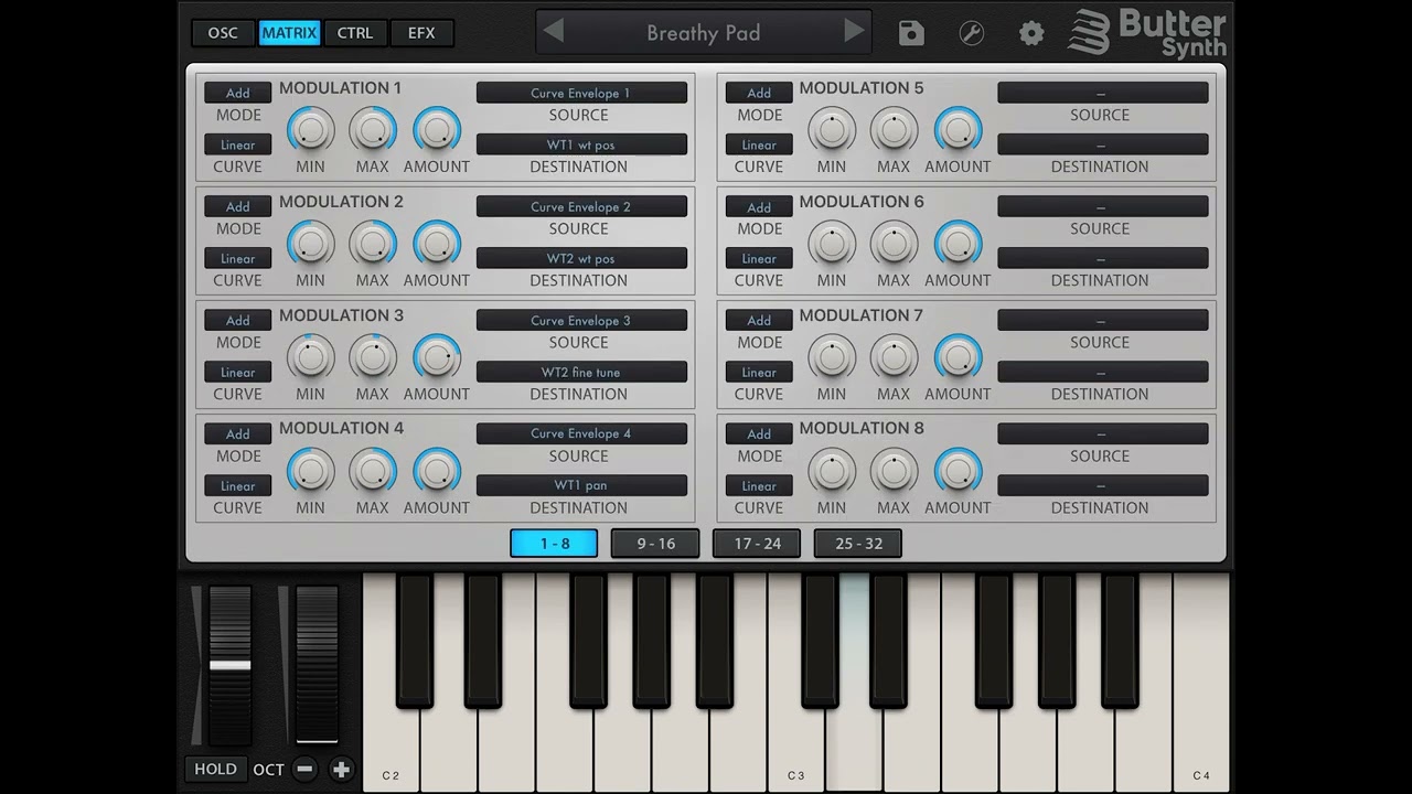Buttersynth - some of the presets…