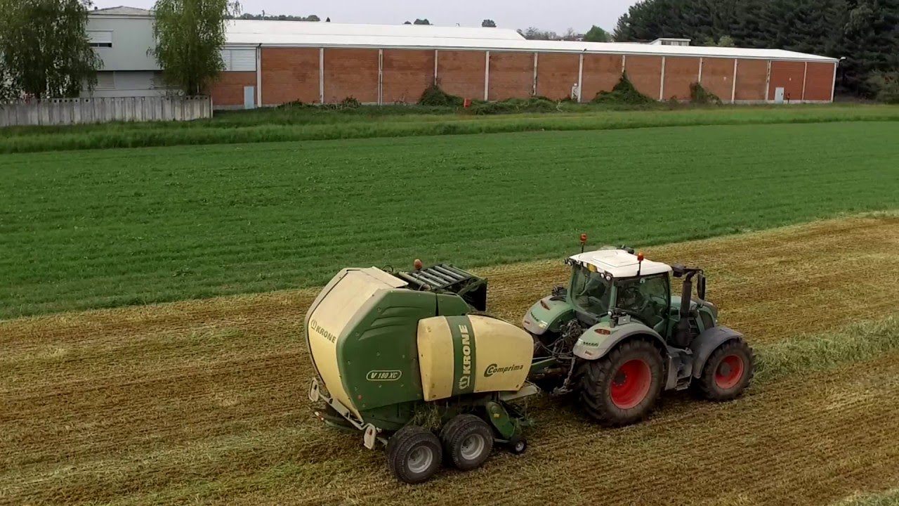 Fendt 724 P + Krone Comprima V 180 Xc |Grass Pressing| Az.Agr. Morella