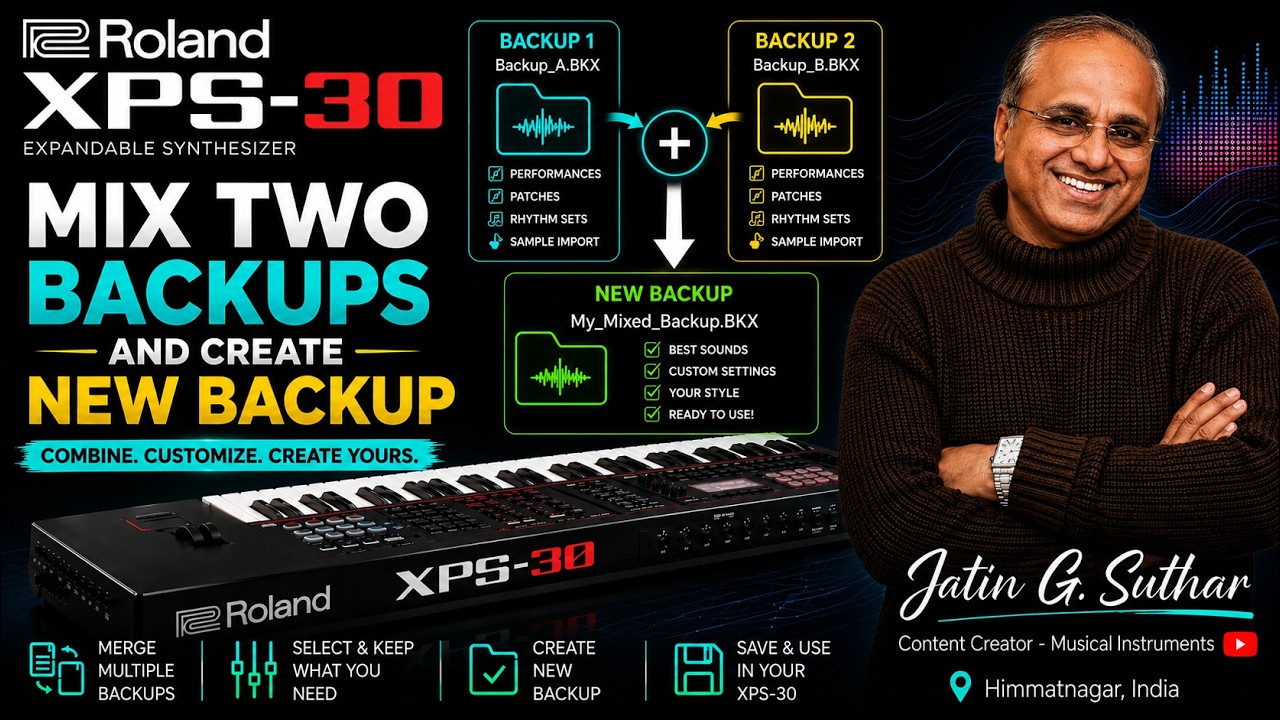 Roland XPS30 दो बैकअप को कैसे मिक्स करें? How to mix different backup