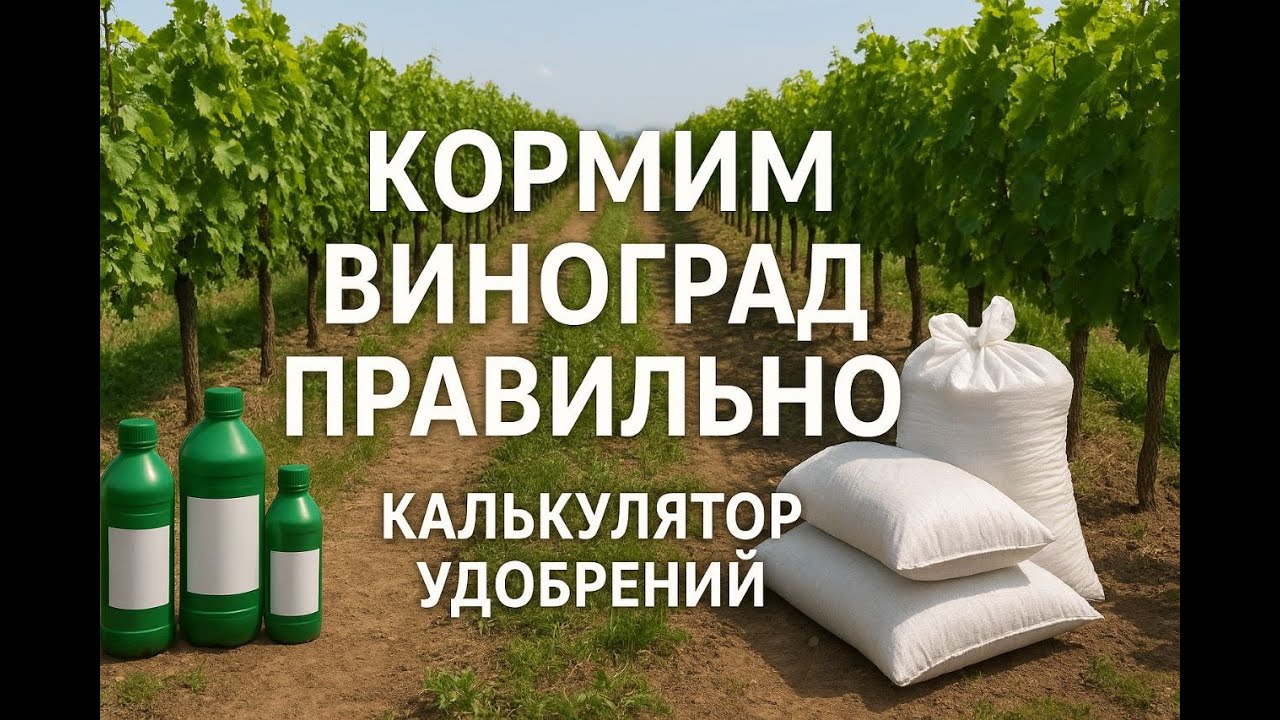 Агроном раскрывает формулу питания винограда.  Калькулятор удобрений