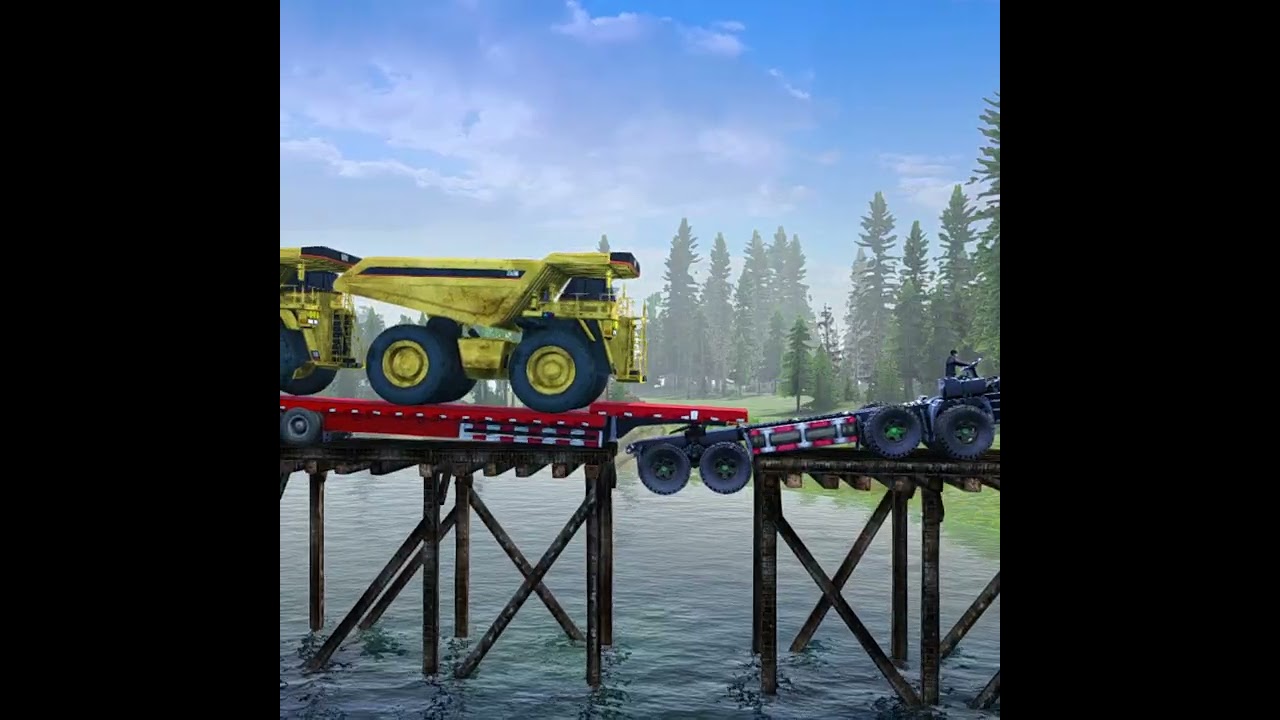 IMPOSSIBLE Broken Bridge Crossing! Mega Truck Overload Challenge