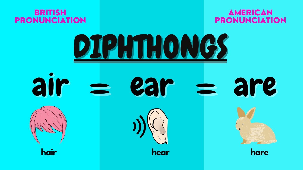 Дифтонги // air // ear // are // Британское и американское произношение слов air, ear и are
