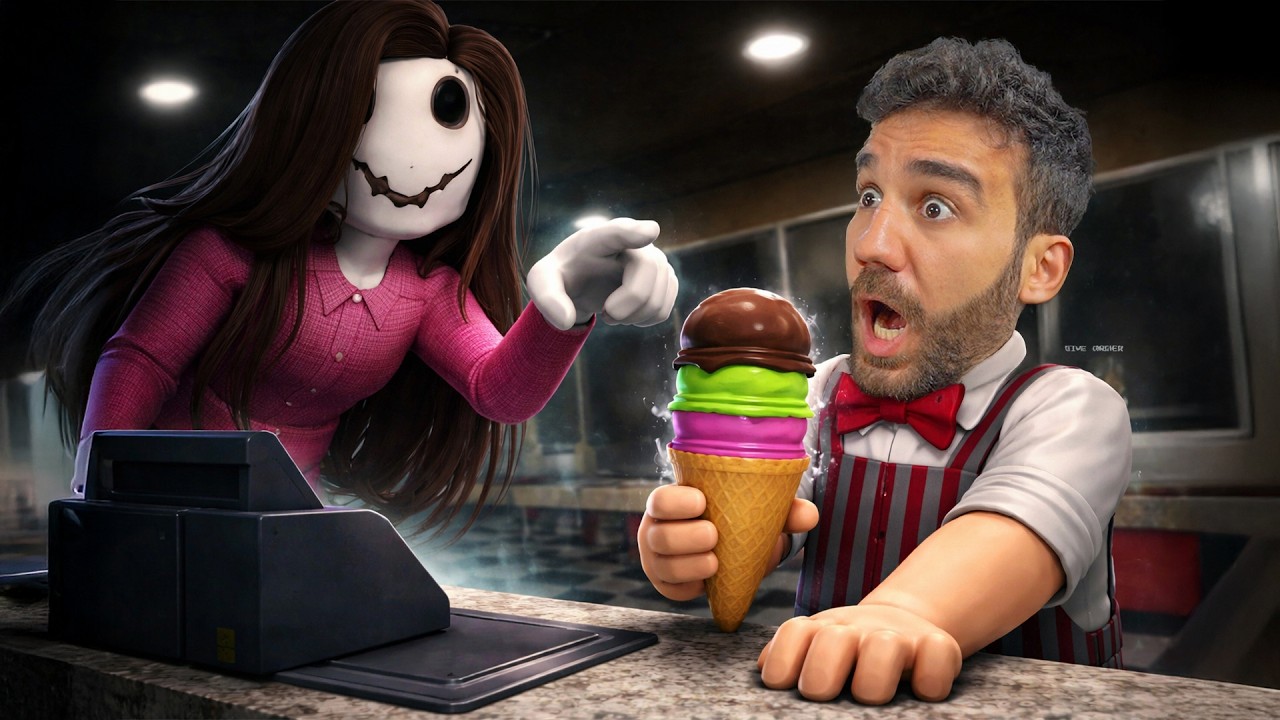 فتحت محل ايس كريم مرعب🍦