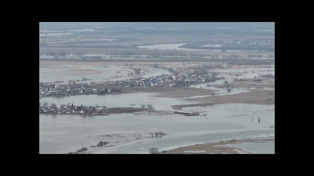 Половодье 2023 Разлив реки Оки в Рязани  28.03.2023 Аэросъемка с вертолёта подъем воды на 460 cм