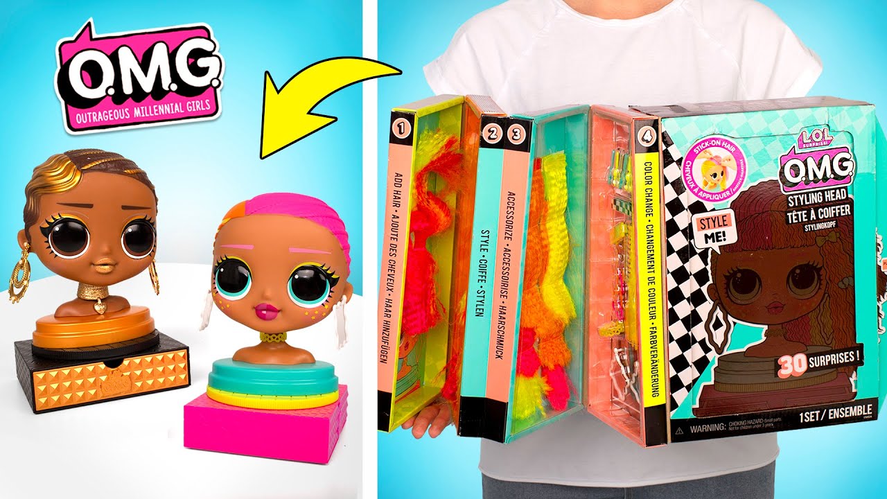 ابتكري تسريحات شعر لا نهاية لها مع  مفاجآت L.O.L. Styling Head