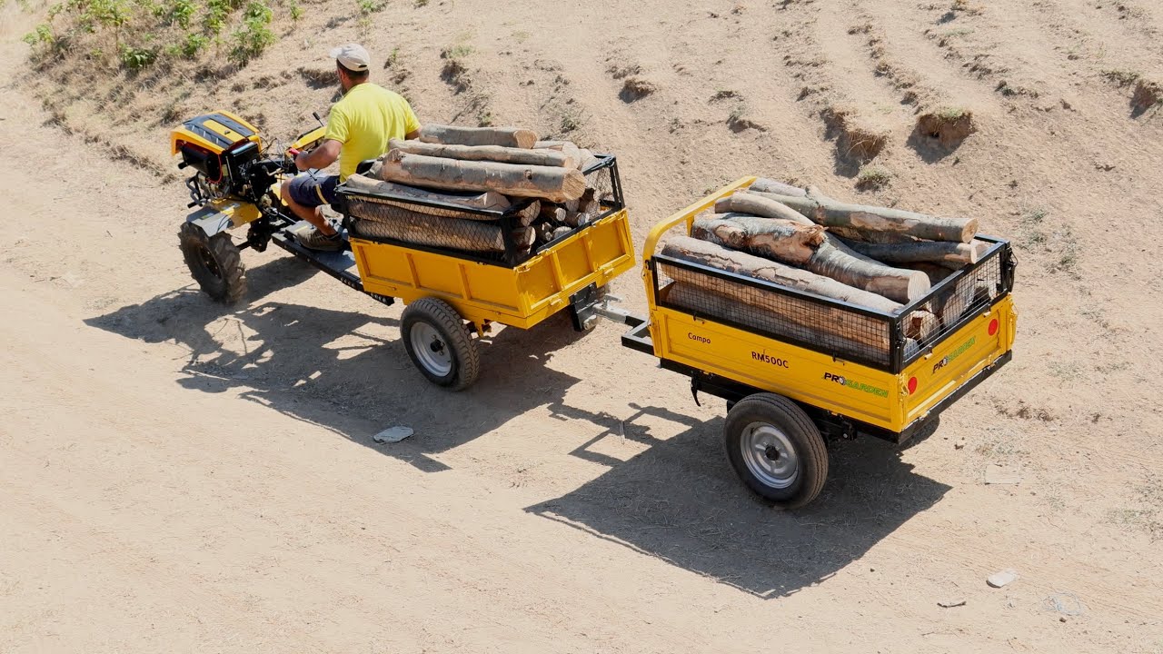 ProGARDEN 4x4 Diesel. Campo 1273 cu RM550T, Alpine remorcă cu transmisie prin cardan si diferențial