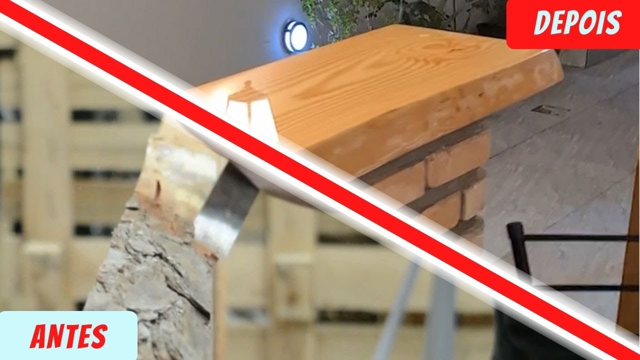 RESINA USADA PARA PORCELANATO L&Iacute;QUIDO EM BANCADA DE MADEIRA - PASSO A PASSO DA RESTAURA&Ccedil;&Atilde;O COMPLETA!