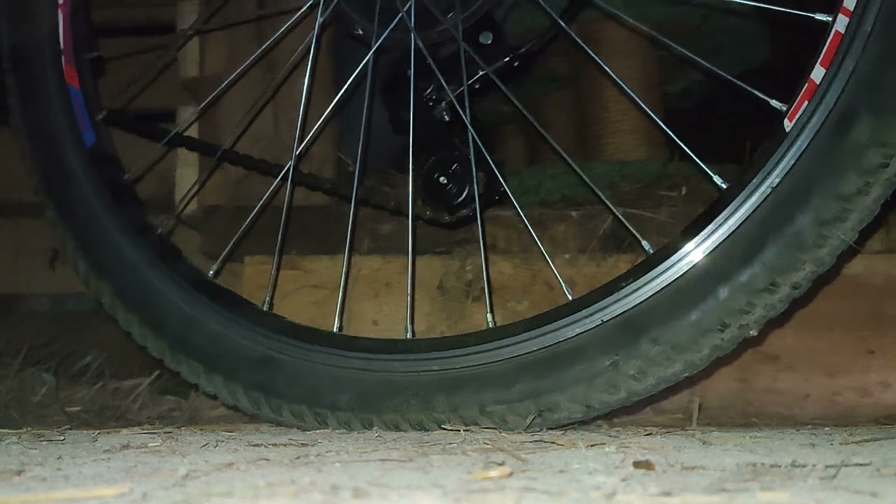 my bike tire deflation and fun