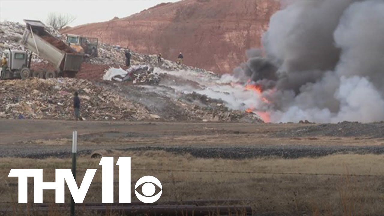 Mayflower Fire Department works landfill fire all day