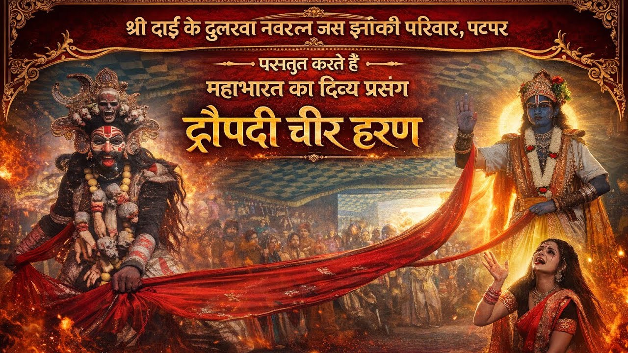 श्री दाई के दुलरवा जस झांकी परिवार पटपर डोंगरगढ़। द्रौपदी चीरहरण झांकी । इरईकला महोत्सव 