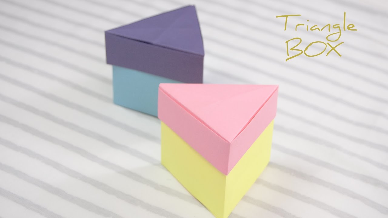 Easy Origami Triangle Box 🎁 DIY 🎁 How to make a paper Box