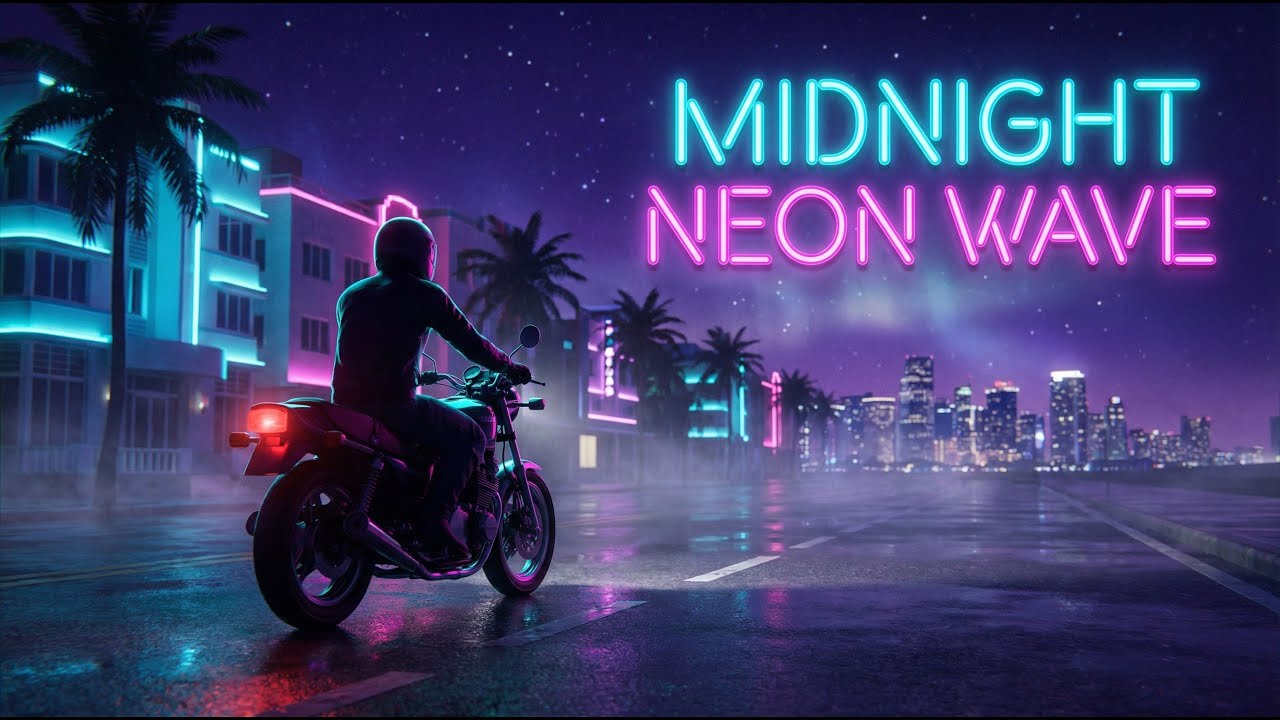 Chill Synthwave Mix for Night Rides & Focus 🚦Midnight Neon Drive