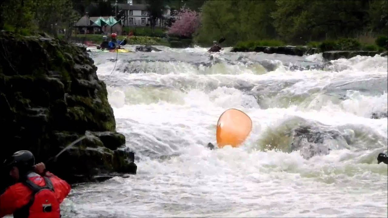 River Dee and features (Town Falls, Horseshoe Falls, Serpents Tail) Includes rescue