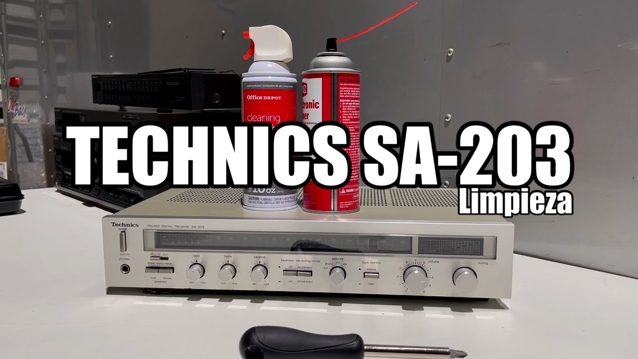 Vintage Electronics Technics SA-203 limpieza y demostración