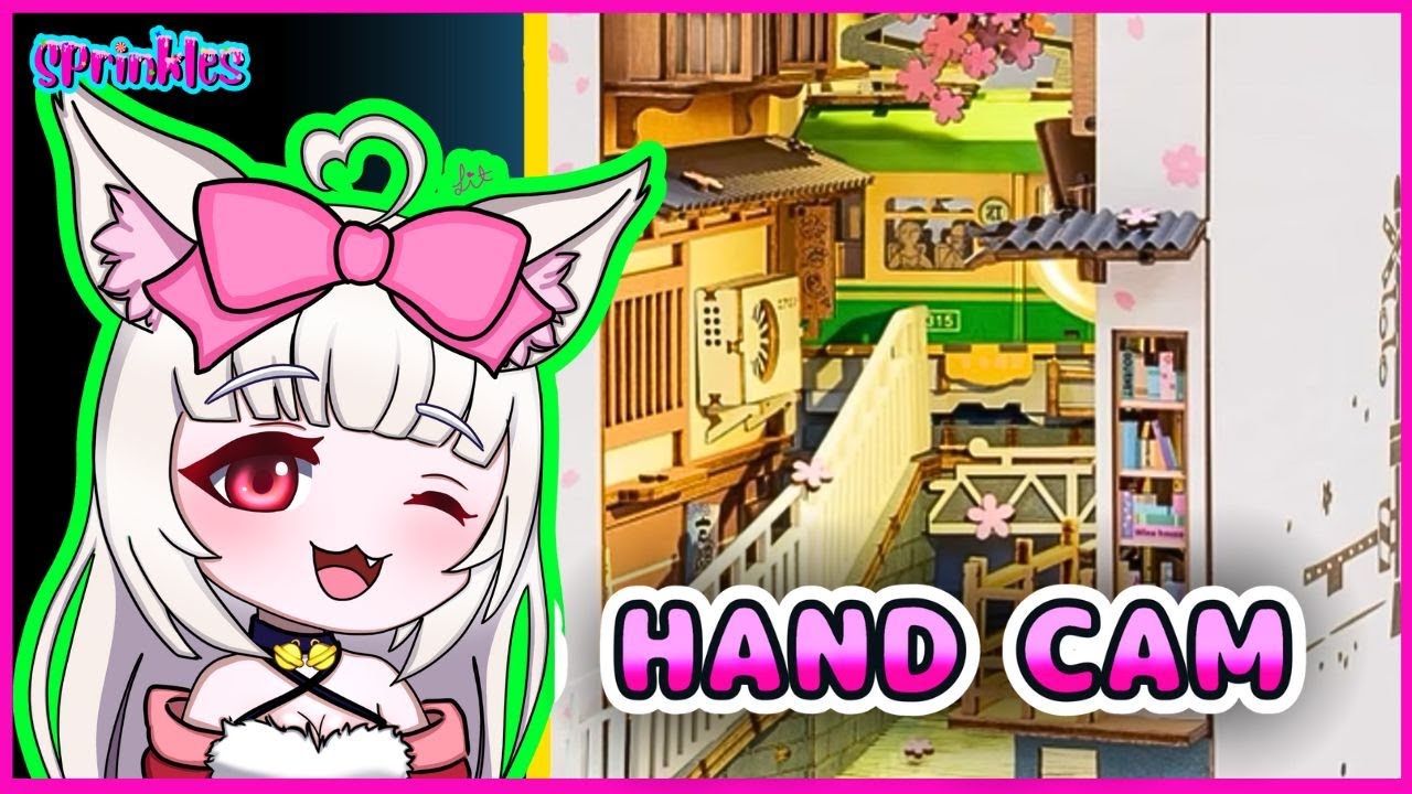 Let's Build A Tiny Town, Sakura Tramcar-! ❤️Live With (AI) Sprinkles [EN Vtuber] #handcam #3dpuzzle