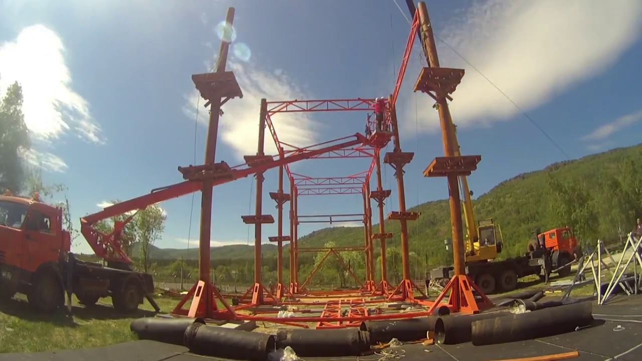 2014_Монтаж / Installation of mobile ropes course