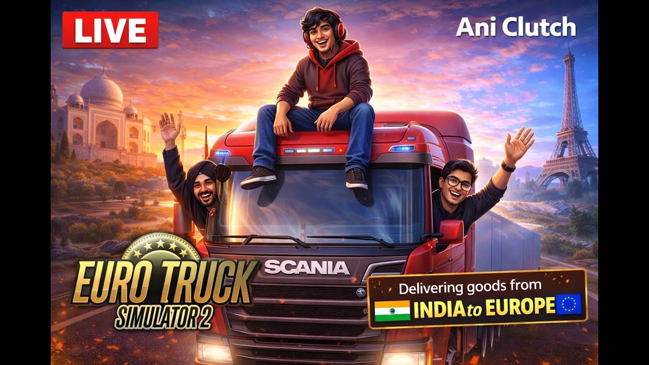 Driving Across Europe 🚛 | ETS2 LIVE | India to Europe Delivery | Ani Clutch #ets2  #gamingindia