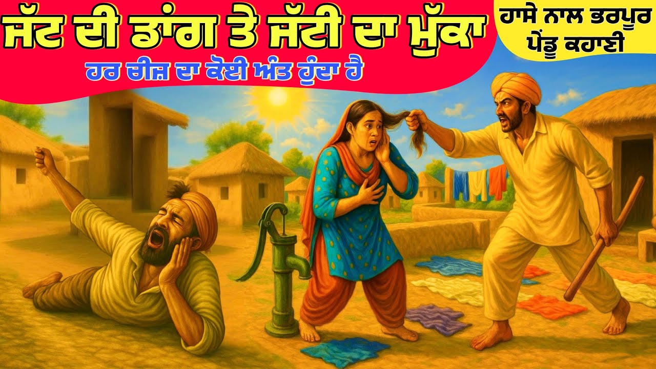 ਜੱਟ ਦੀ ਡਾਂਗ ਤੇ ਜੱਟੀ ਦਾ ਮੁੱਕਾ। ਹਾਸੇ ਨਾਲ ਭਰਪੂਰ ਪੇਂਡੂ ਕਹਾਣੀ। Punjabi story । Desi Story #motivation