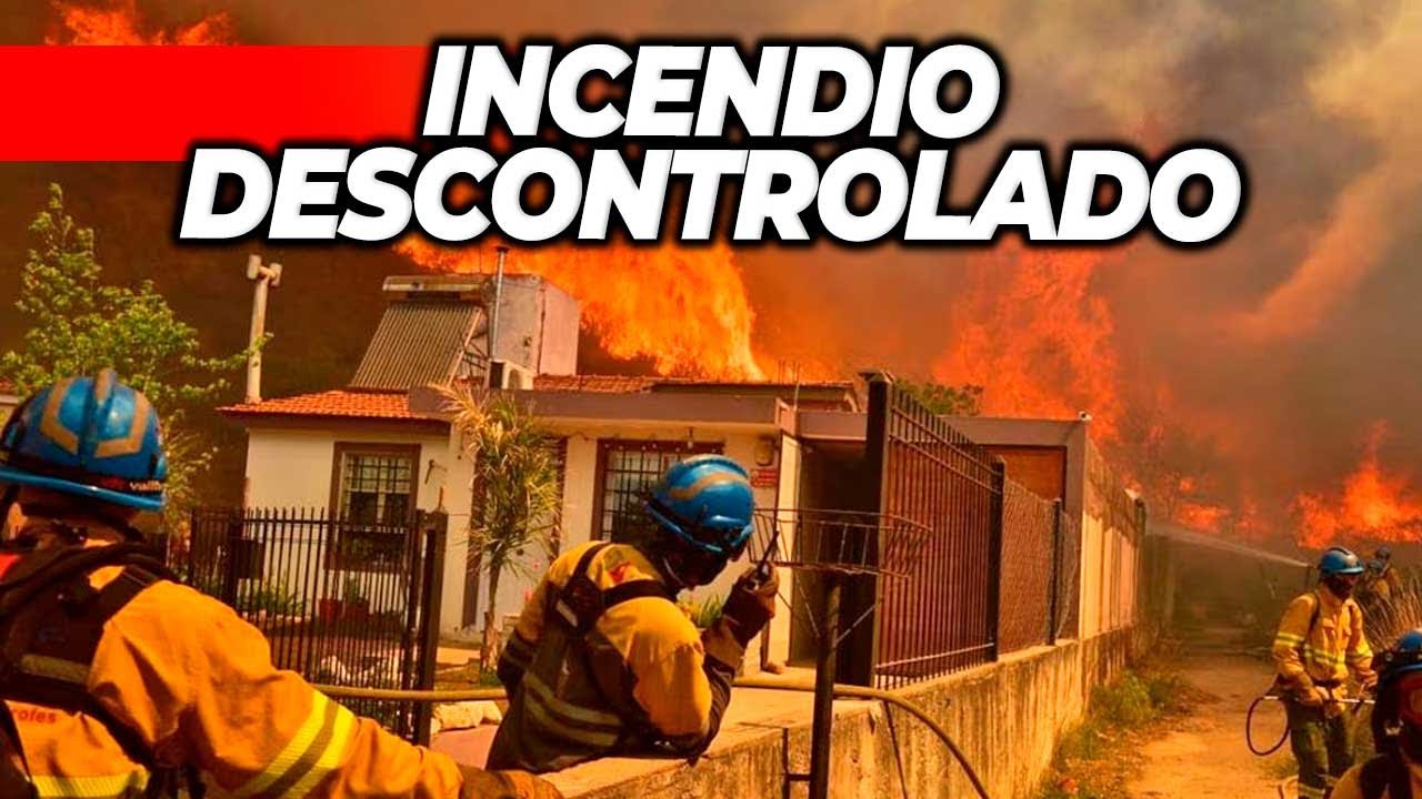 FUEGO DESCONTROLADO EN CÓRDOBA: Peligran las casas de CARLOS PAZ