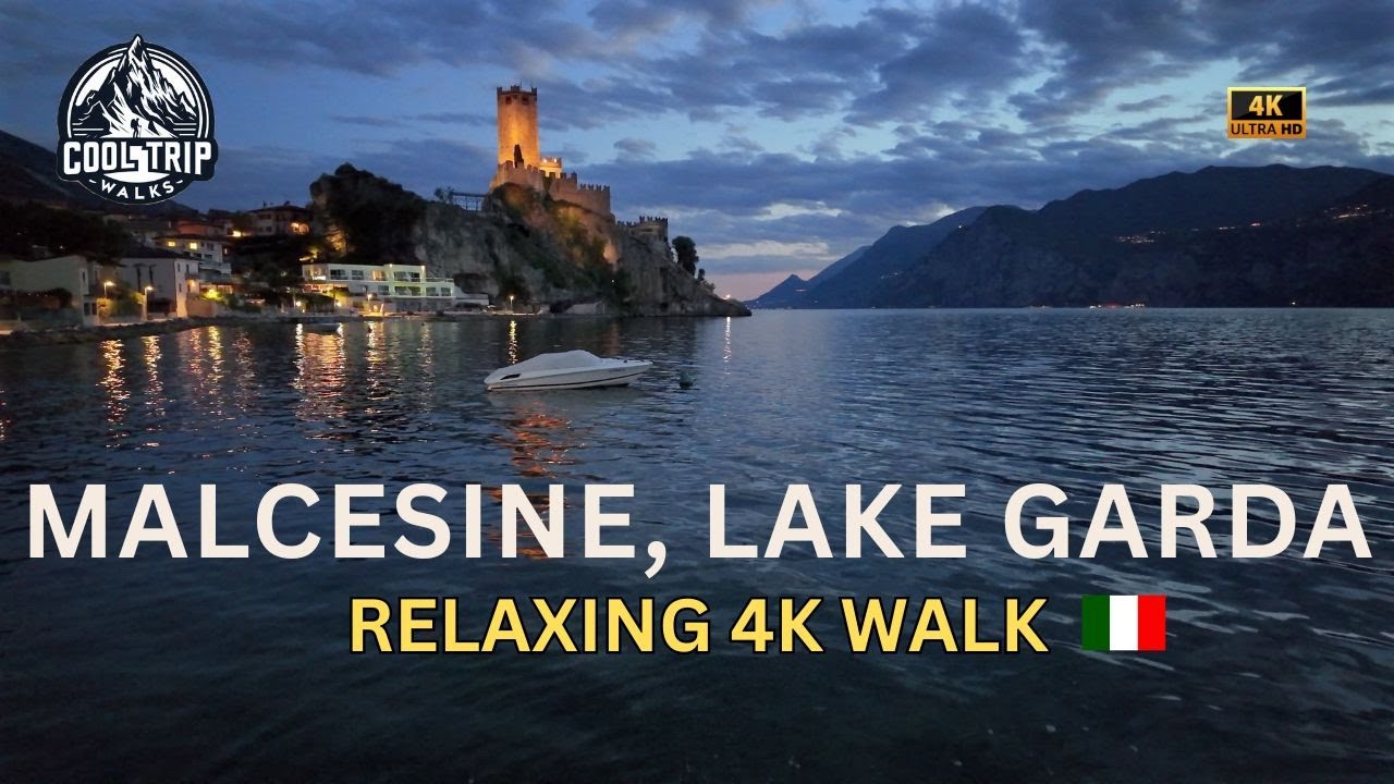 🇮🇹 Malcesine Evening Walk (4K) - Lake Garda Italy - Virtual Walk