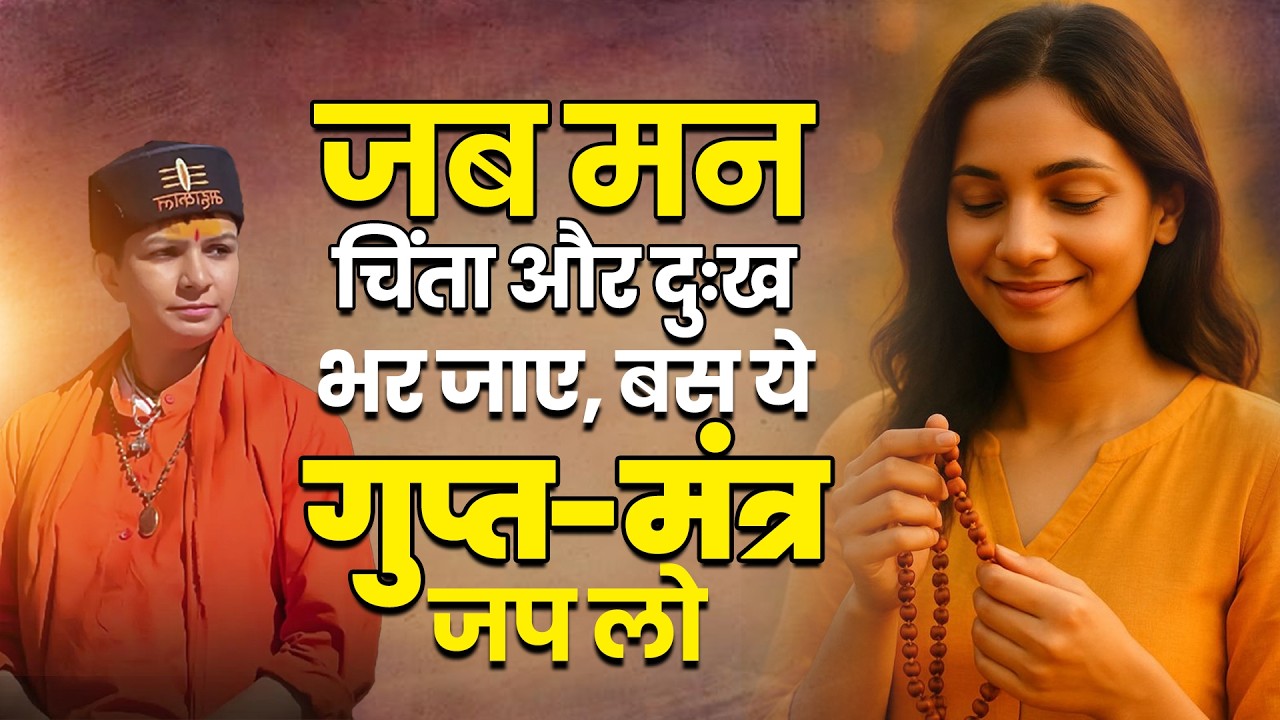 जब मन चिंता और दुःख से भर जाए, बस ये गुप्त - मंत्र जप लो | Sadhvi Varsha Nagar Ji