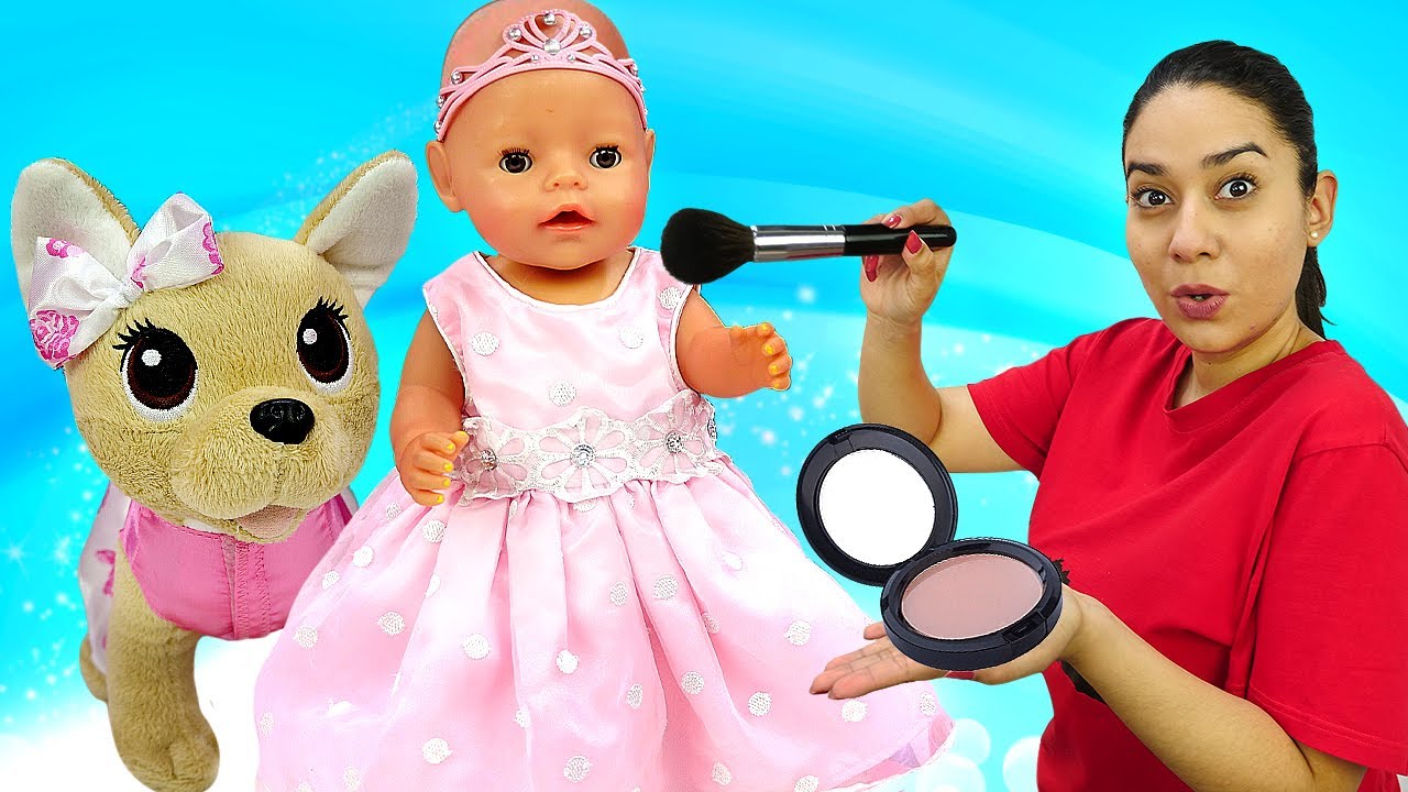 Chi Chi Love feiert ihren Geburtstag. Puppen Video für Kinder mit Baby Born