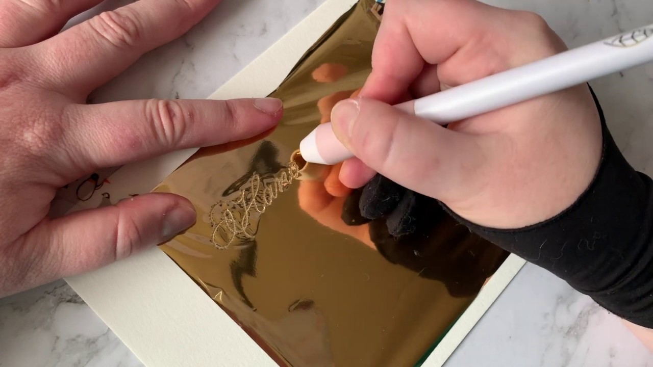Hand Foiling with the We R Memory Keepers freestyle hot foil pen