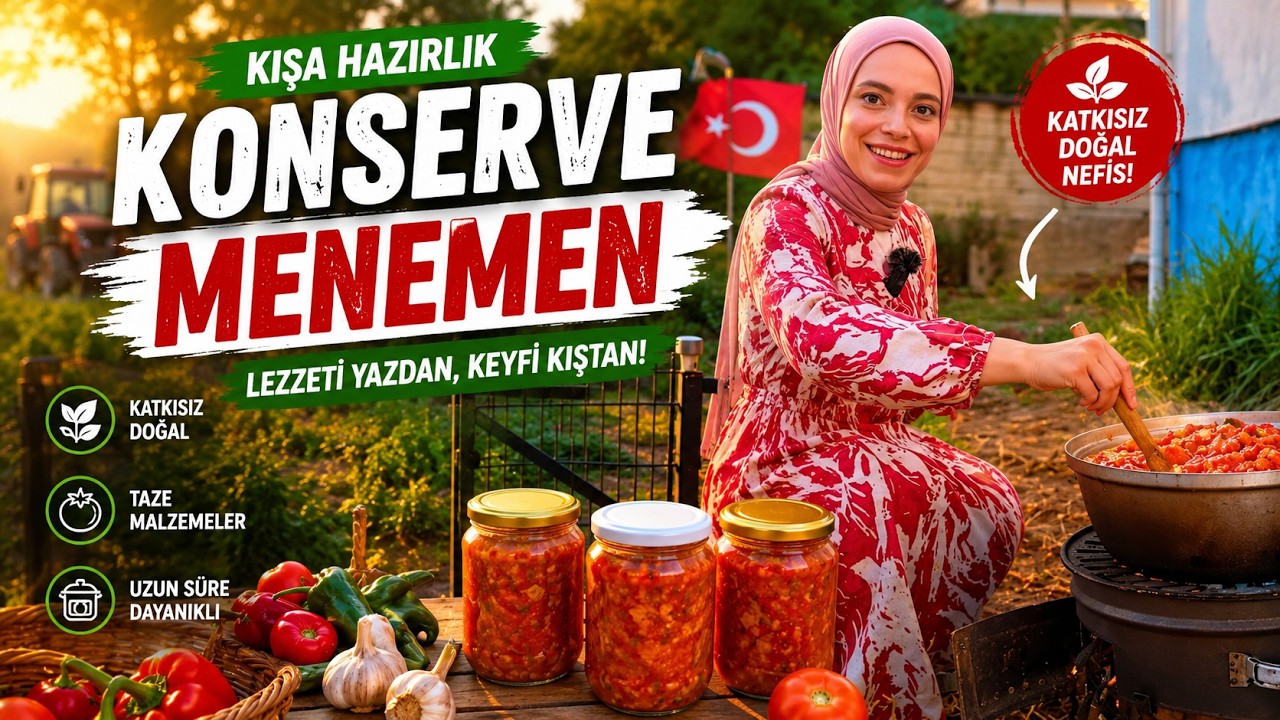 Menemen Nasıl Yapılır I Konserve Domates Yaptık (Tarladan Sofraya)