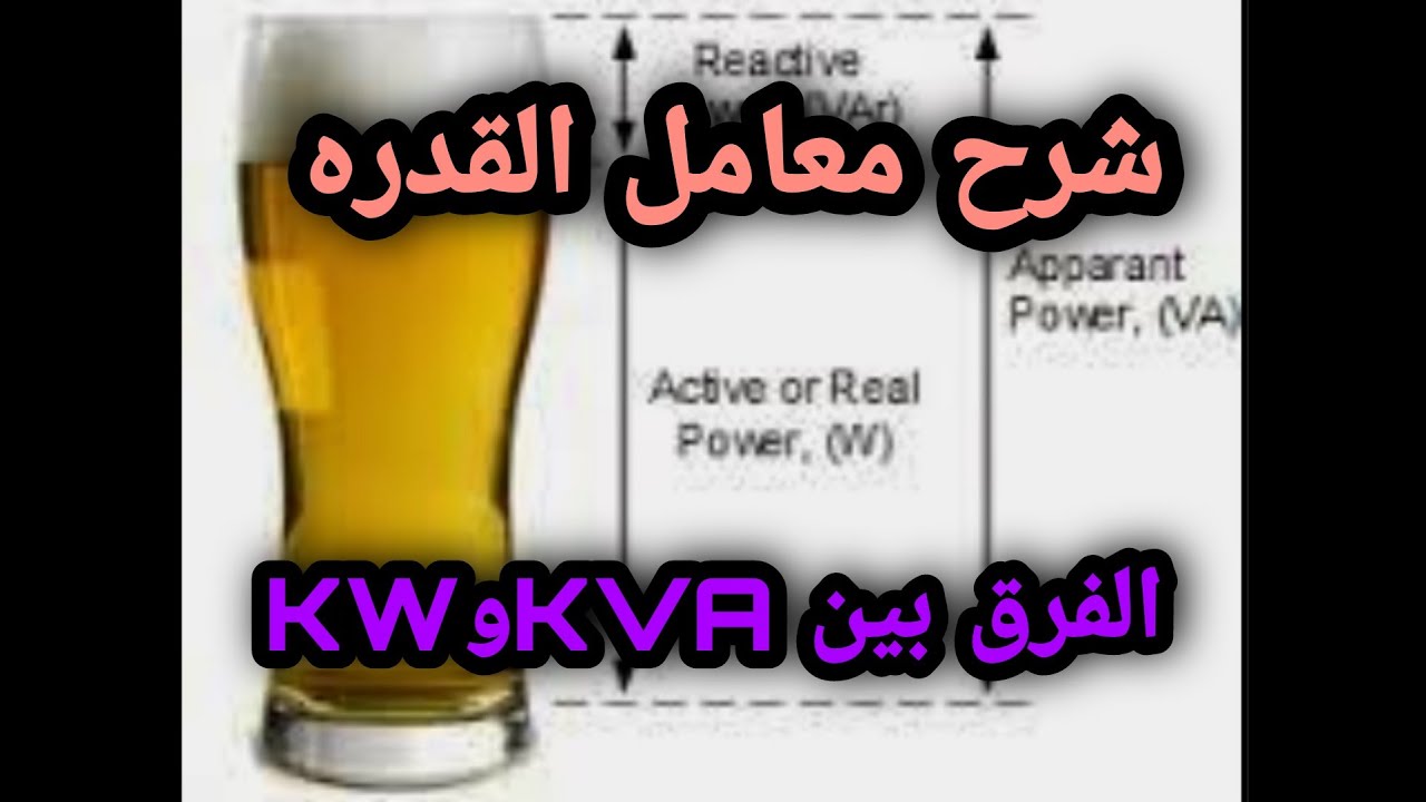 شرح مبسط عن معامل القدره/  POWER FACTOR والفرق بين KVAوKY