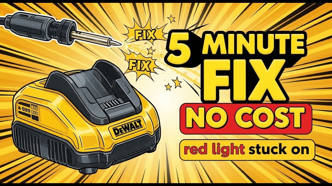 DIY FIX Your DeWalt Charger: Shows Red Light but DOESN'T CHARGE - CAN IT BE FIXED?