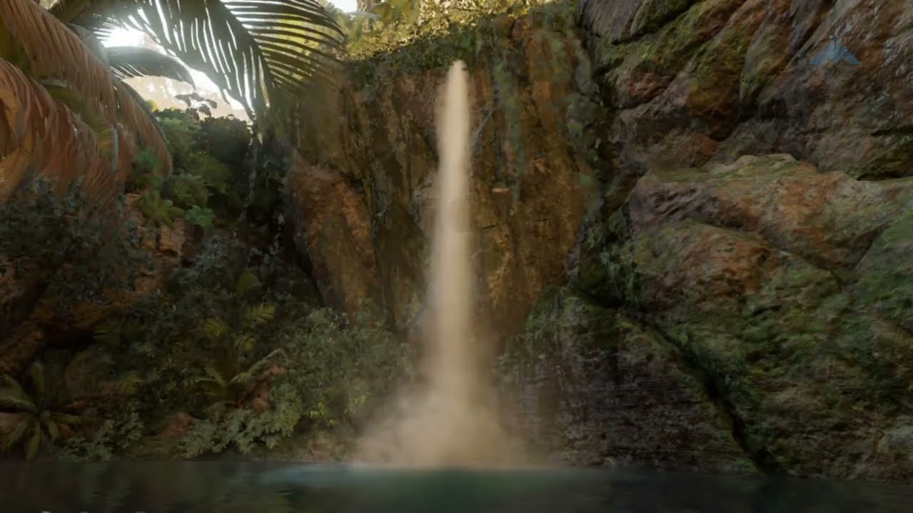 Rainforest  Waterfall Sound. Bird Singing. Nature Ambience for Relaxation and For Sleeping