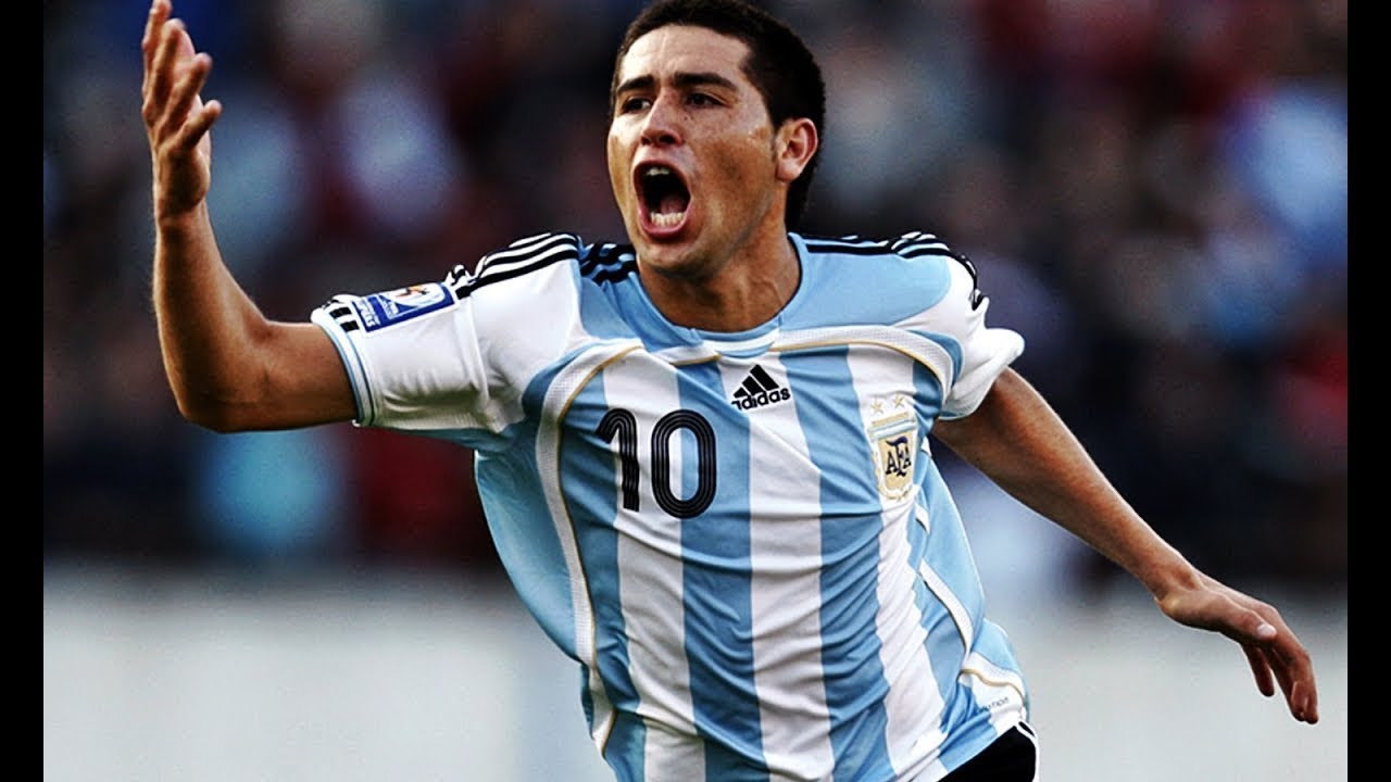 Todos los goles de Juan Roman Riquelme con la Seleccion Argentina (2003-2008)