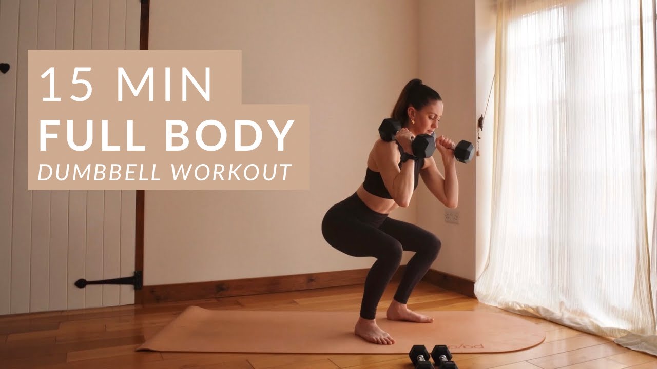 15 MIN FULL BODY DUMBBELL WORKOUT | at home strength training to build muscle and tone your body