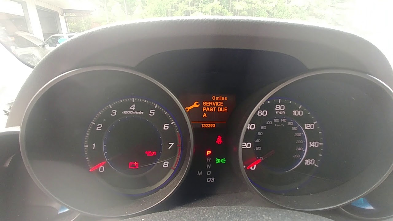 2008 Acura MDX Service A / B reset, oil life reset